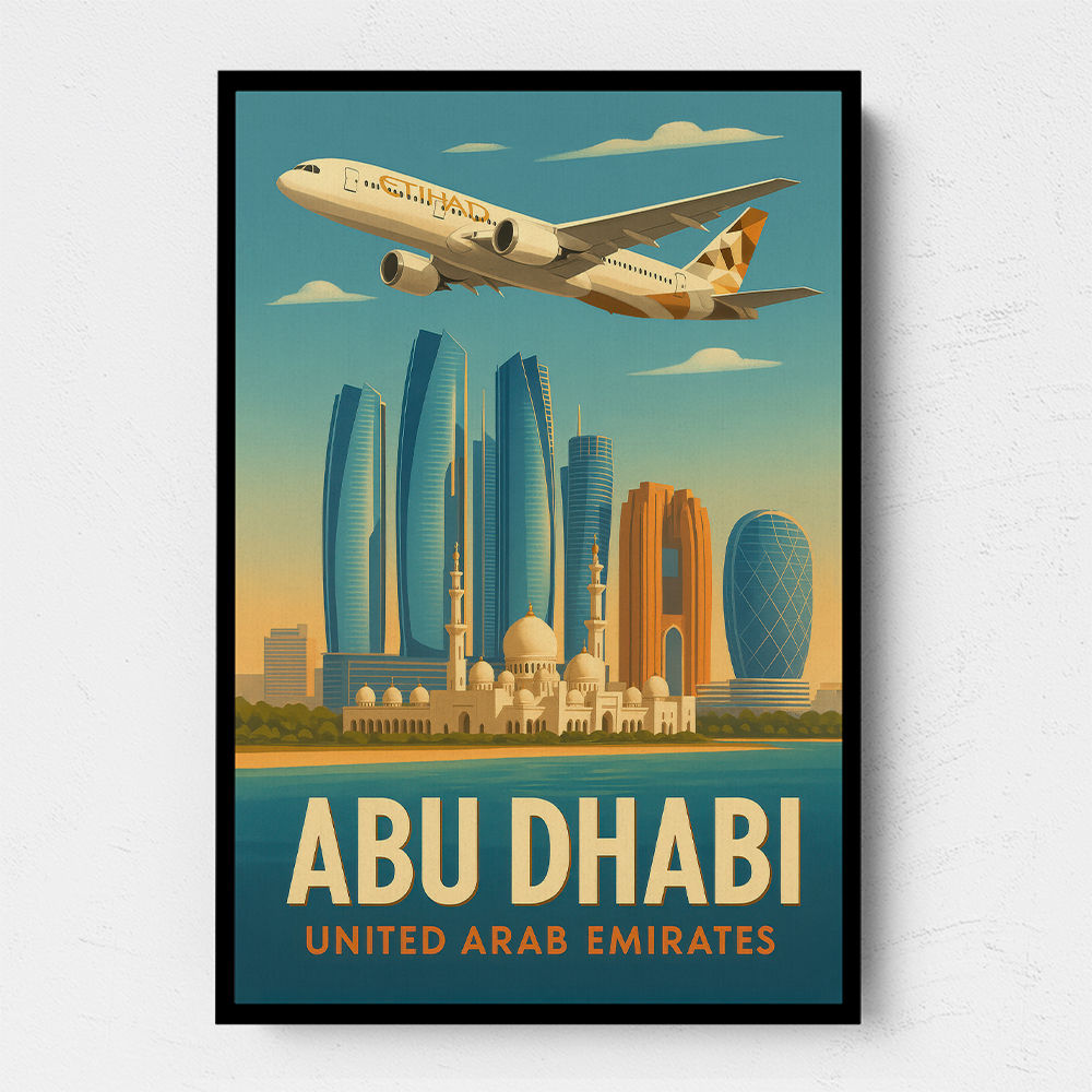 Etihad Abu Dhabi Travel Poster 3 Etihad Abu Dhabi Travel Poster 3