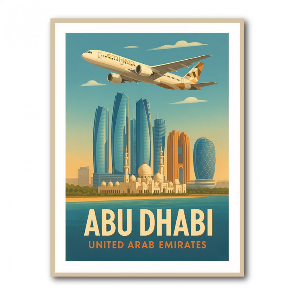 Etihad Abu Dhabi Travel Poster 3 Etihad Abu Dhabi Travel Poster 3