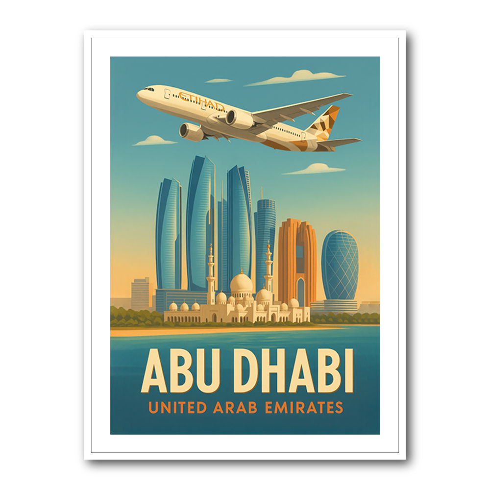Etihad Abu Dhabi Travel Poster 3 Etihad Abu Dhabi Travel Poster 3