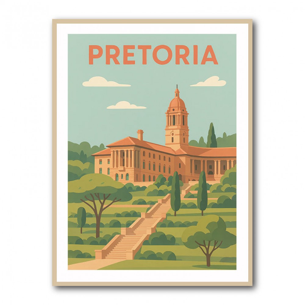 Explore Pretoria Travel Poster 1 Explore Pretoria Travel Poster 1