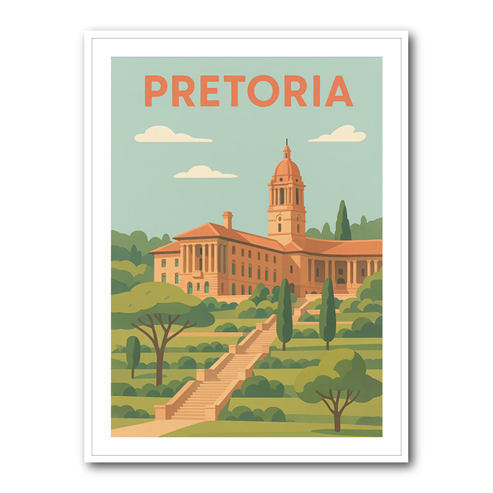 Explore Pretoria Travel Poster 1 Explore Pretoria Travel Poster 1