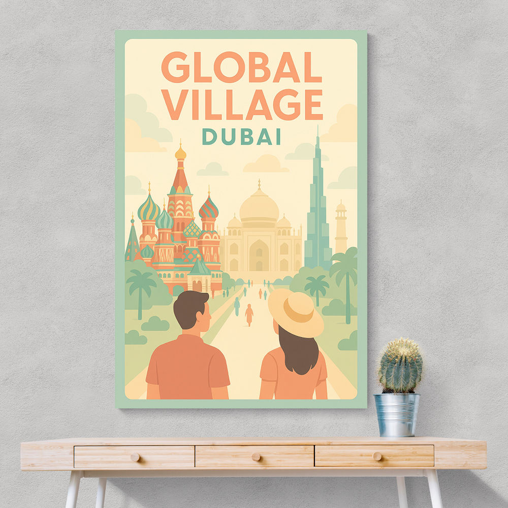Global Village Travel Poster Global Village Travel Poster
