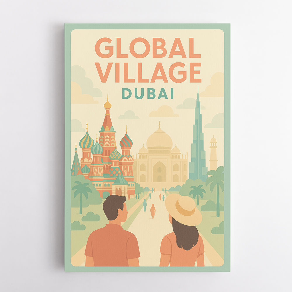 Global Village Travel Poster Global Village Travel Poster