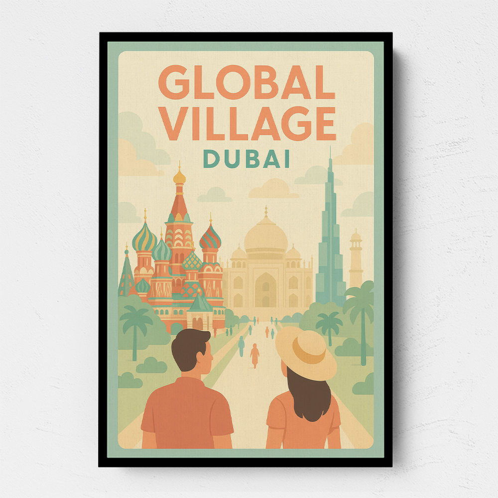 Global Village Travel Poster Global Village Travel Poster