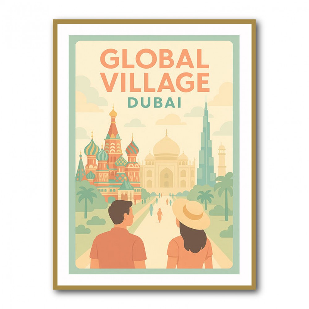 Global Village Travel Poster Global Village Travel Poster
