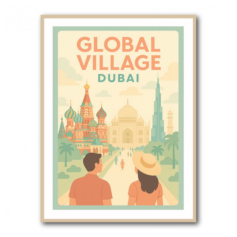 Global Village Travel Poster Global Village Travel Poster