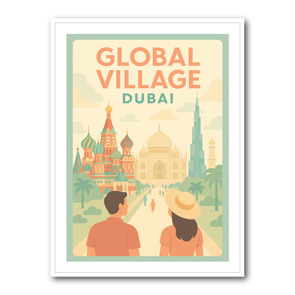 Global Village Travel Poster Global Village Travel Poster