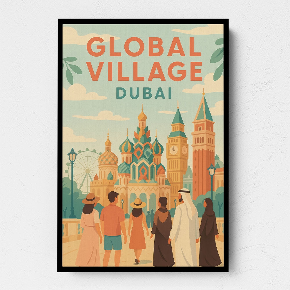 Global Village Travel Poster 2 Global Village Travel Poster 2