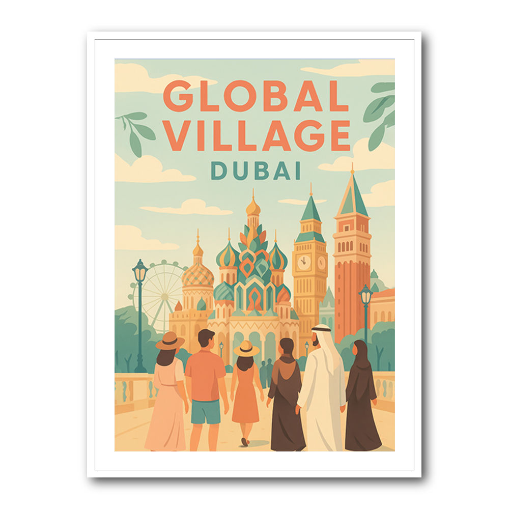 Global Village Travel Poster 2 Global Village Travel Poster 2
