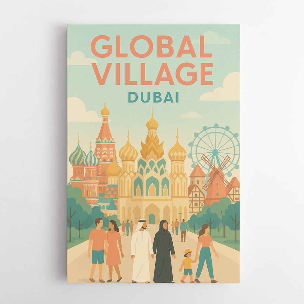 Global Village Travel Poster 3 Global Village Travel Poster 3