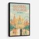 Frame Colour:: Black Global Village Travel Poster 3