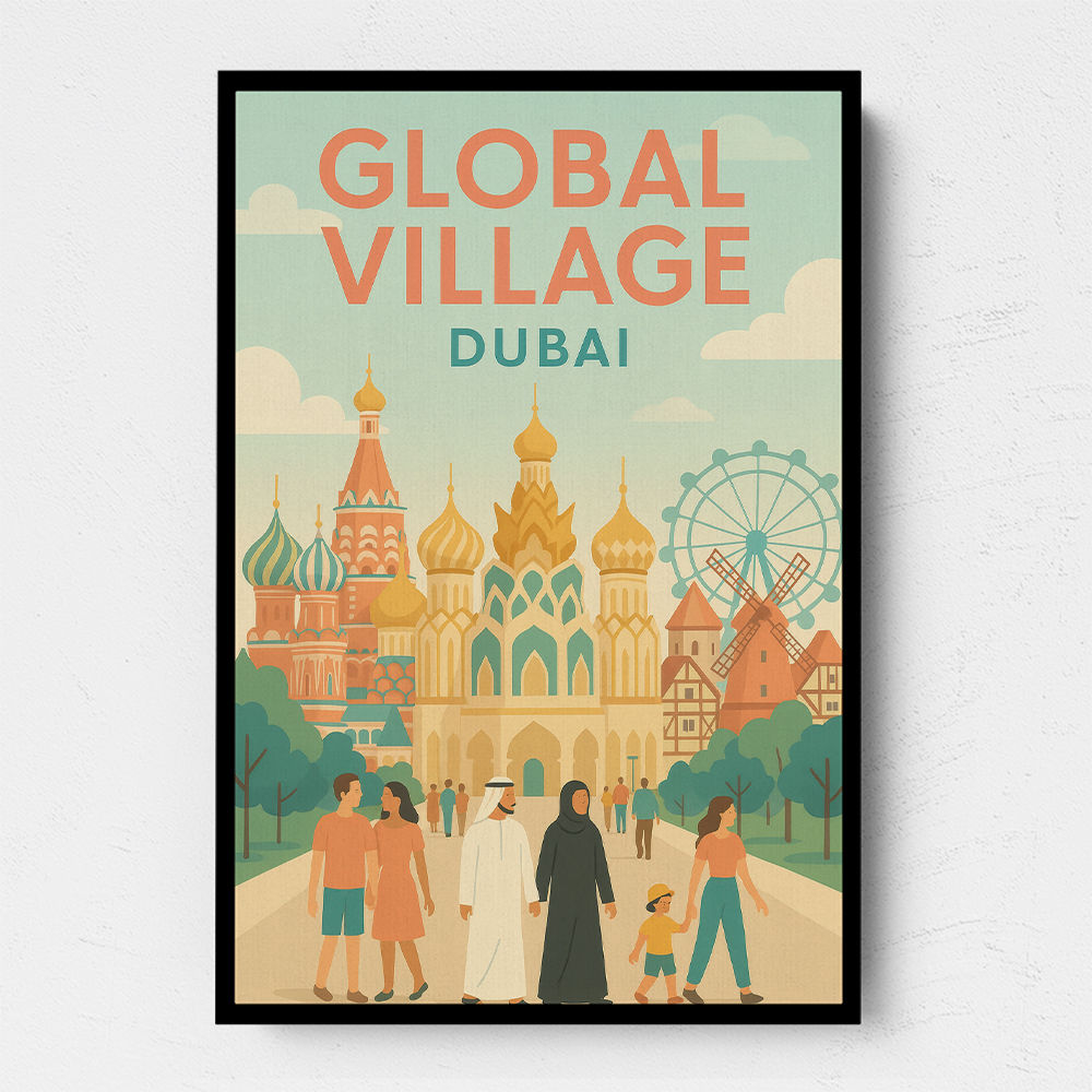 Global Village Travel Poster 3 Global Village Travel Poster 3