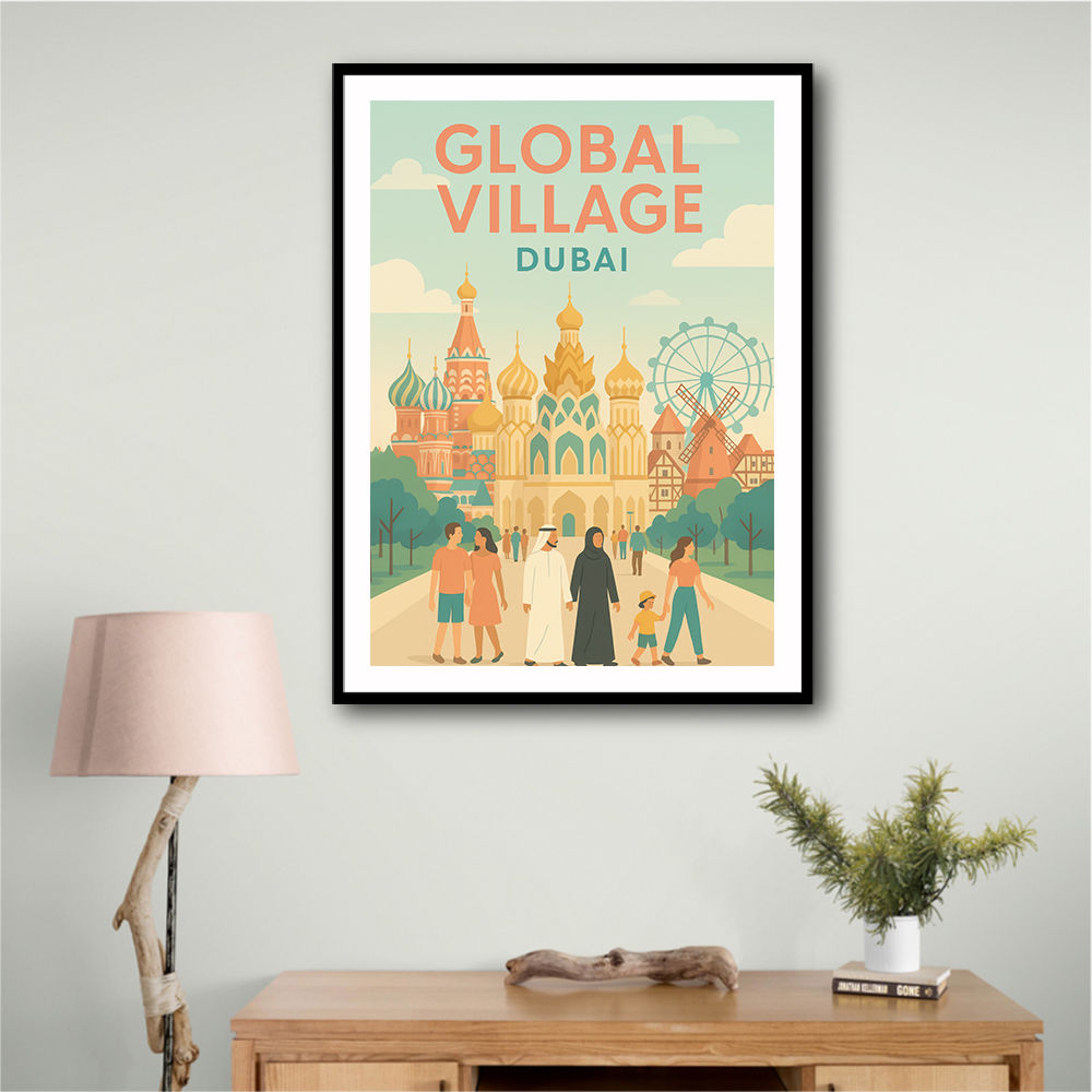 Global Village Travel Poster 3 Global Village Travel Poster 3