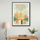 Framed Print Size:: Extra Large 90 x 120 cm Global Village Travel Poster 3