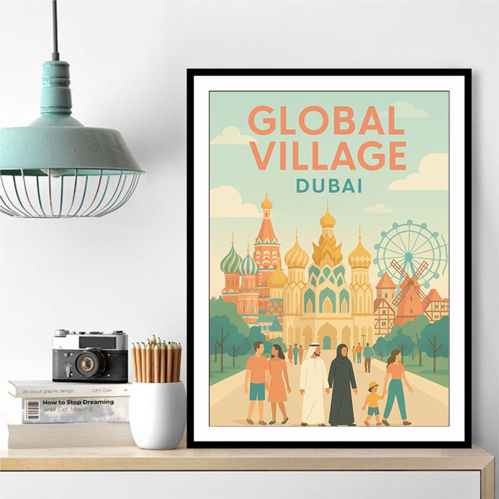 Global Village Travel Poster 3 Global Village Travel Poster 3
