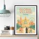 Global Village Travel Poster 3 Global Village Travel Poster 3