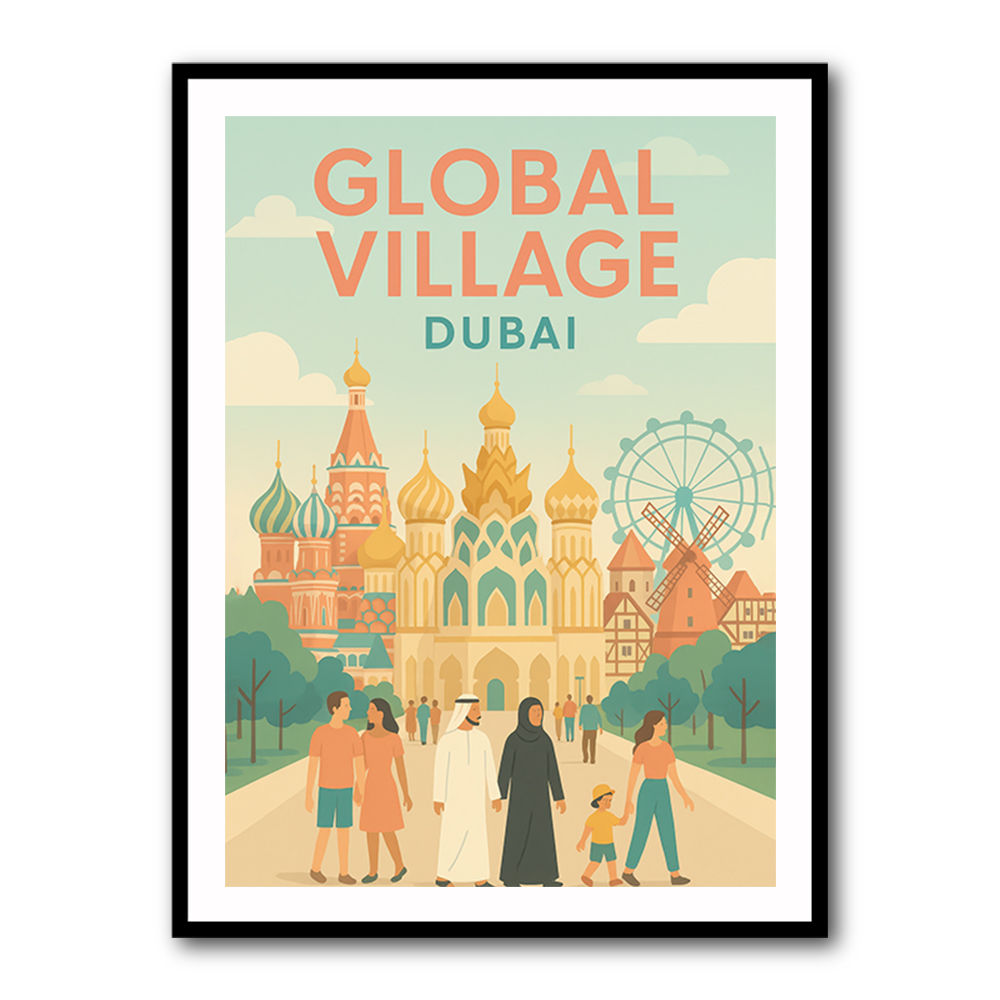 Global Village Travel Poster 3 Global Village Travel Poster 3