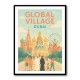 Choose Product Type:: Framed Print
Frame Colour:: Black Global Village Travel Poster 3