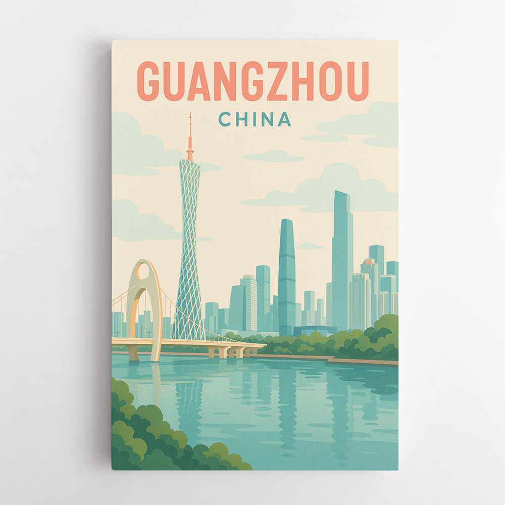 Guangzhou China Travel Poster Guangzhou China Travel Poster