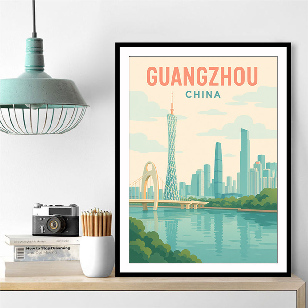 Guangzhou China Travel Poster Guangzhou China Travel Poster