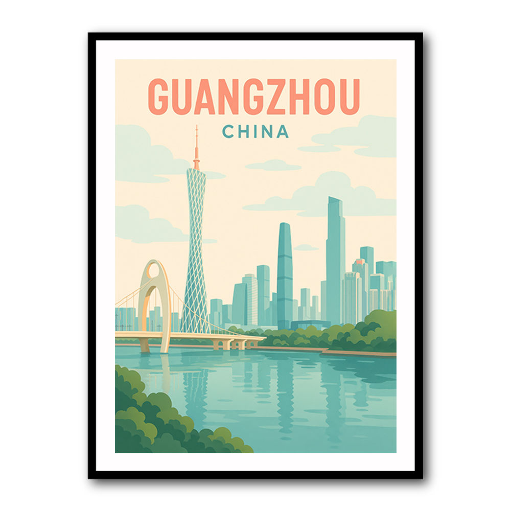 Guangzhou China Travel Poster Guangzhou China Travel Poster
