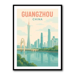 Guangzhou China Travel Poster  