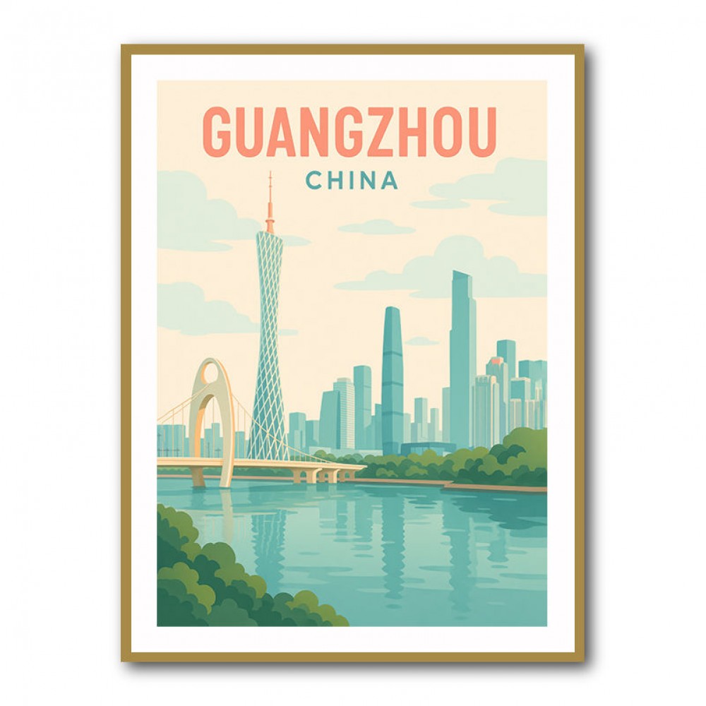 Guangzhou China Travel Poster Guangzhou China Travel Poster