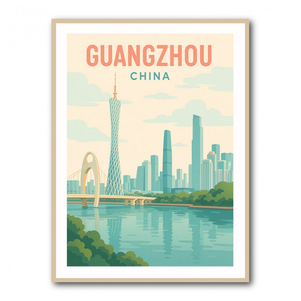 Guangzhou China Travel Poster Guangzhou China Travel Poster