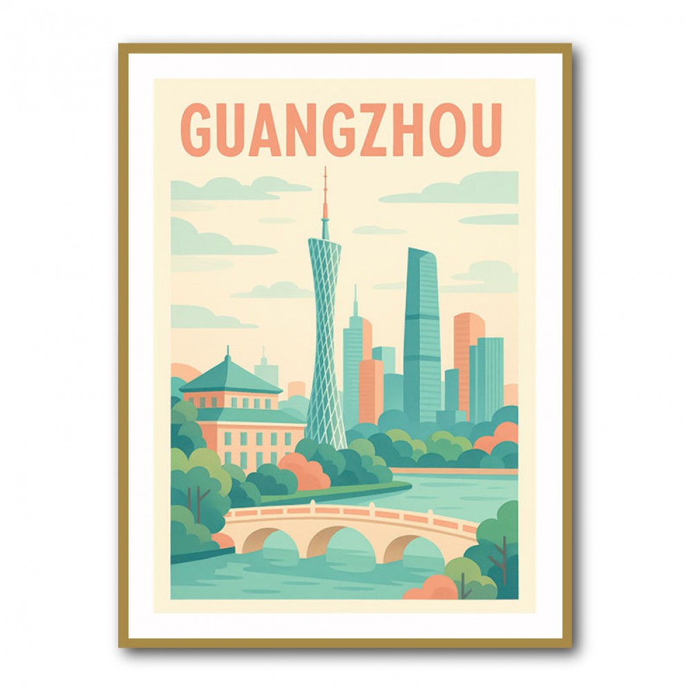 Guangzhou China Travel Poster 1 Guangzhou China Travel Poster 1