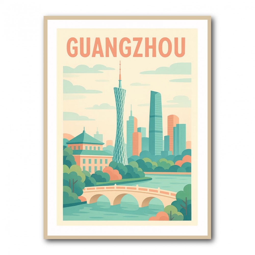 Guangzhou China Travel Poster 1 Guangzhou China Travel Poster 1
