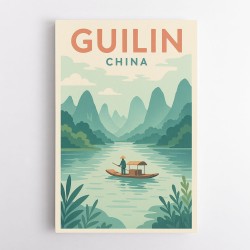 Guilin China Travel Poster