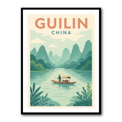 Guilin China Travel Poster