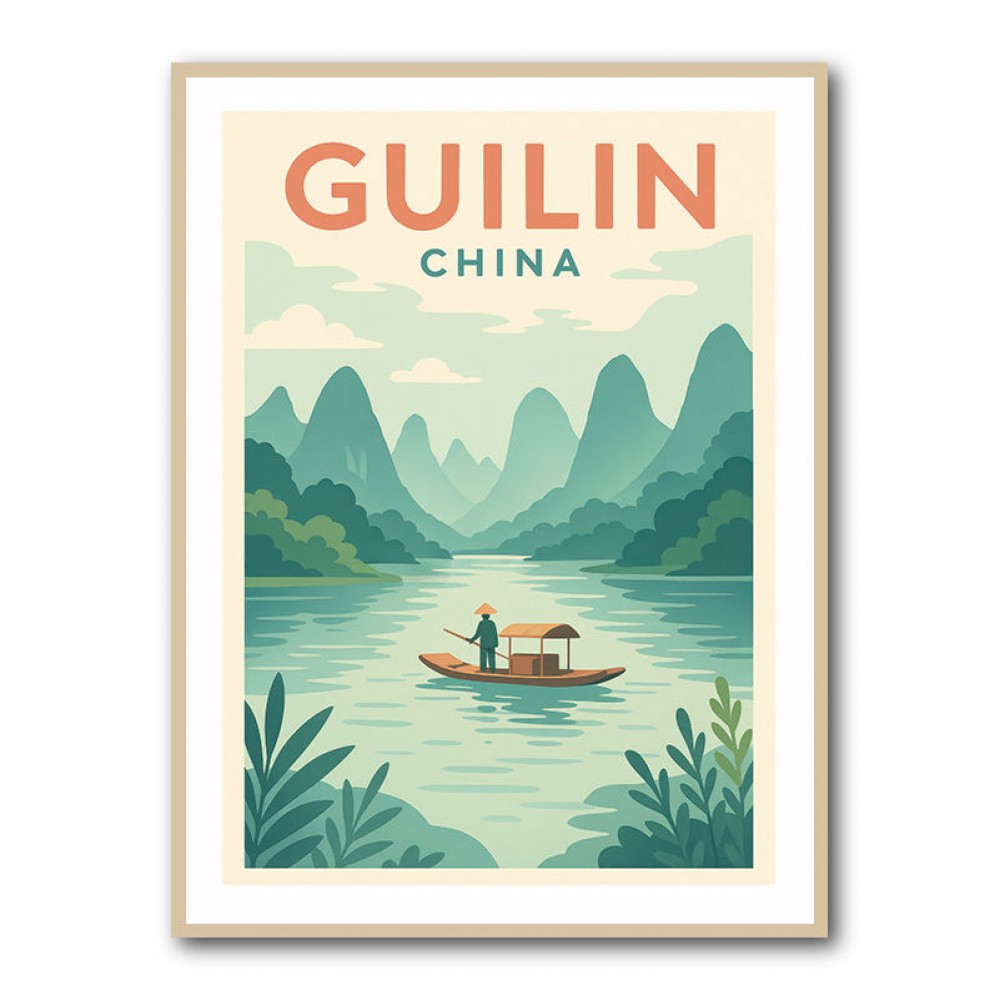 Guilin China Travel Poster Guilin China Travel Poster