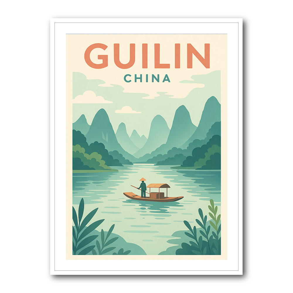 Guilin China Travel Poster Guilin China Travel Poster