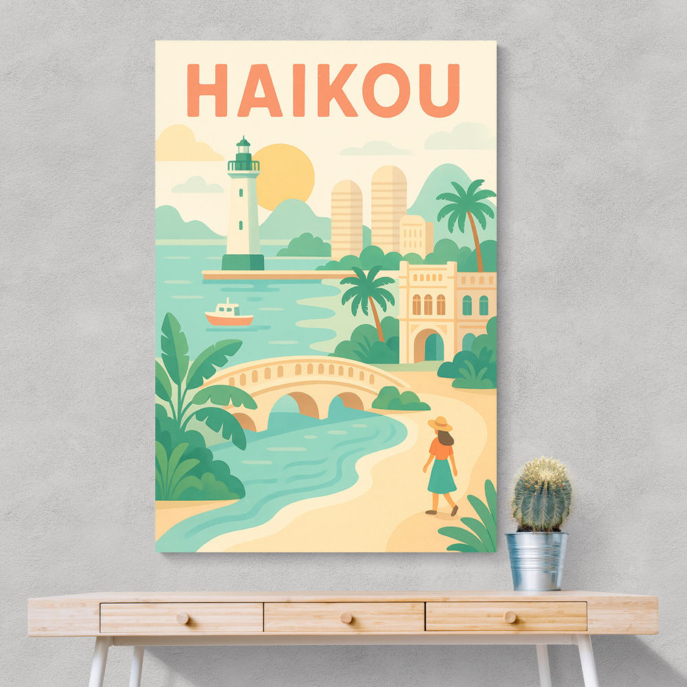 Haikou China Travel Poster Haikou China Travel Poster