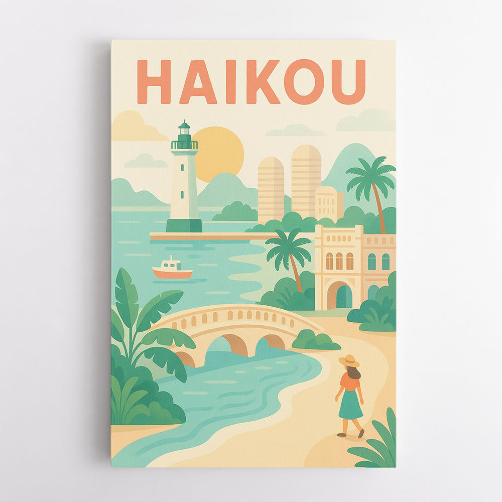 Haikou China Travel Poster Haikou China Travel Poster