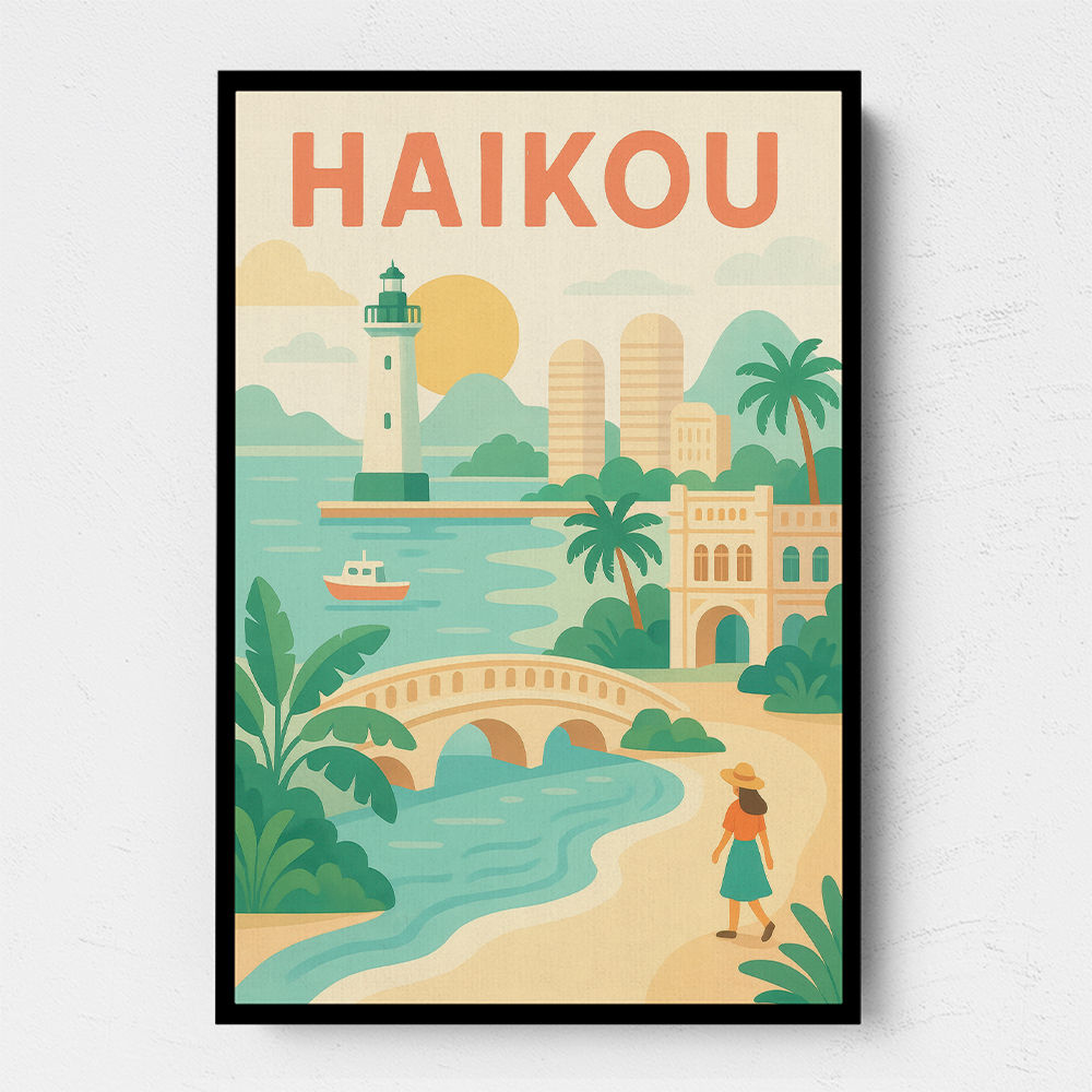 Haikou China Travel Poster Haikou China Travel Poster