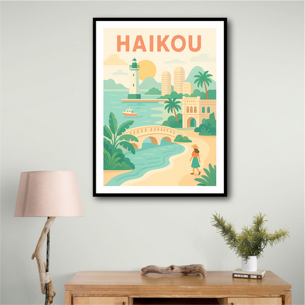 Haikou China Travel Poster Haikou China Travel Poster