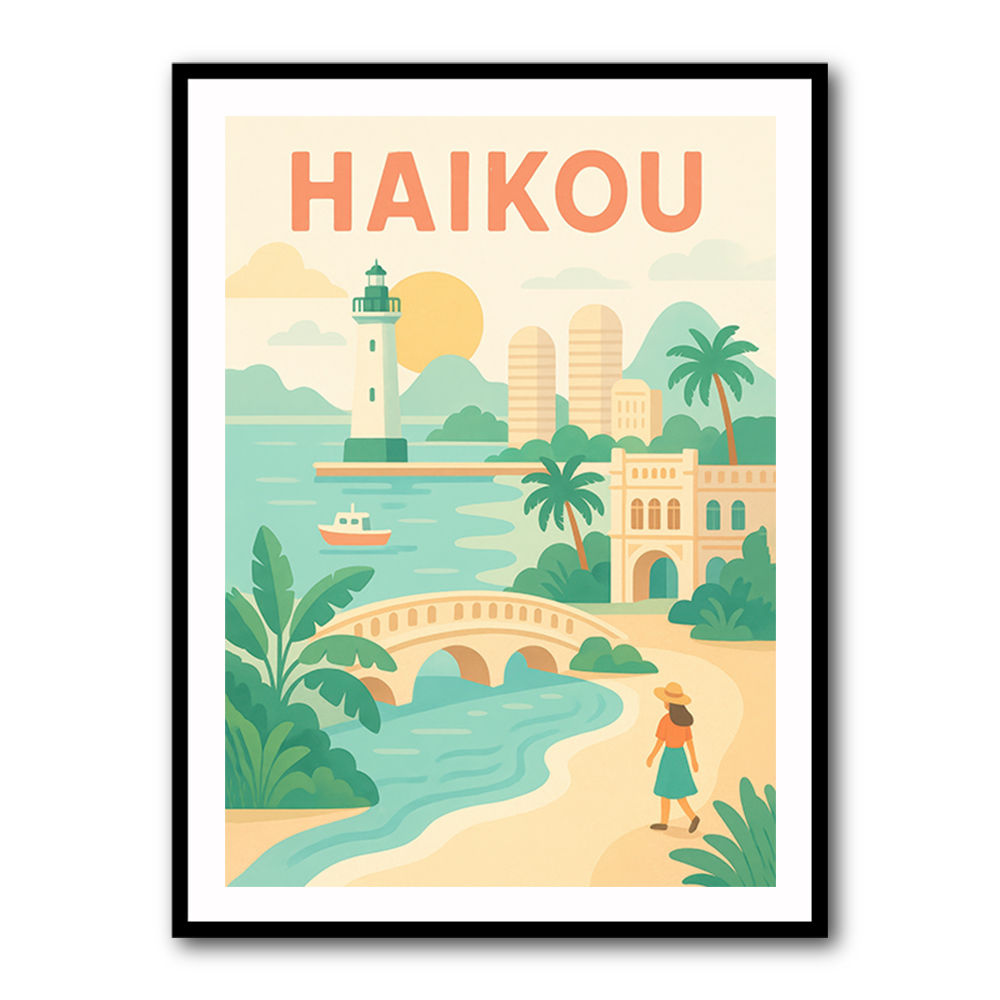 Haikou China Travel Poster Haikou China Travel Poster