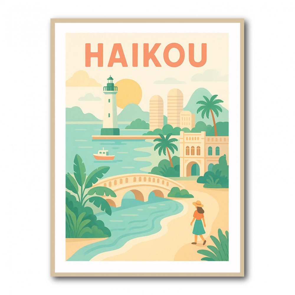 Haikou China Travel Poster Haikou China Travel Poster