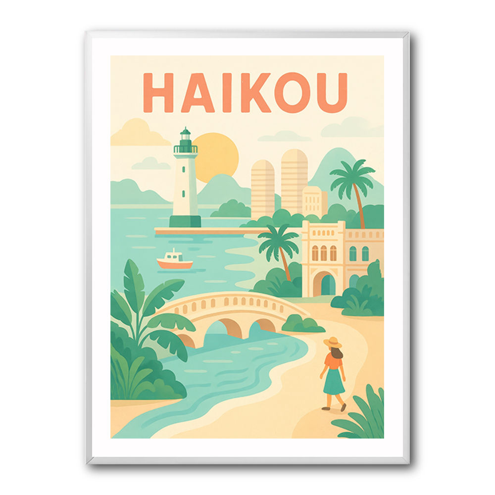 Haikou China Travel Poster Haikou China Travel Poster