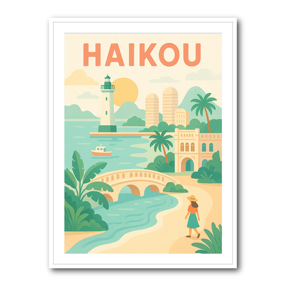 Haikou China Travel Poster Haikou China Travel Poster