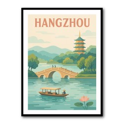 Hangzhou China Modern Poster