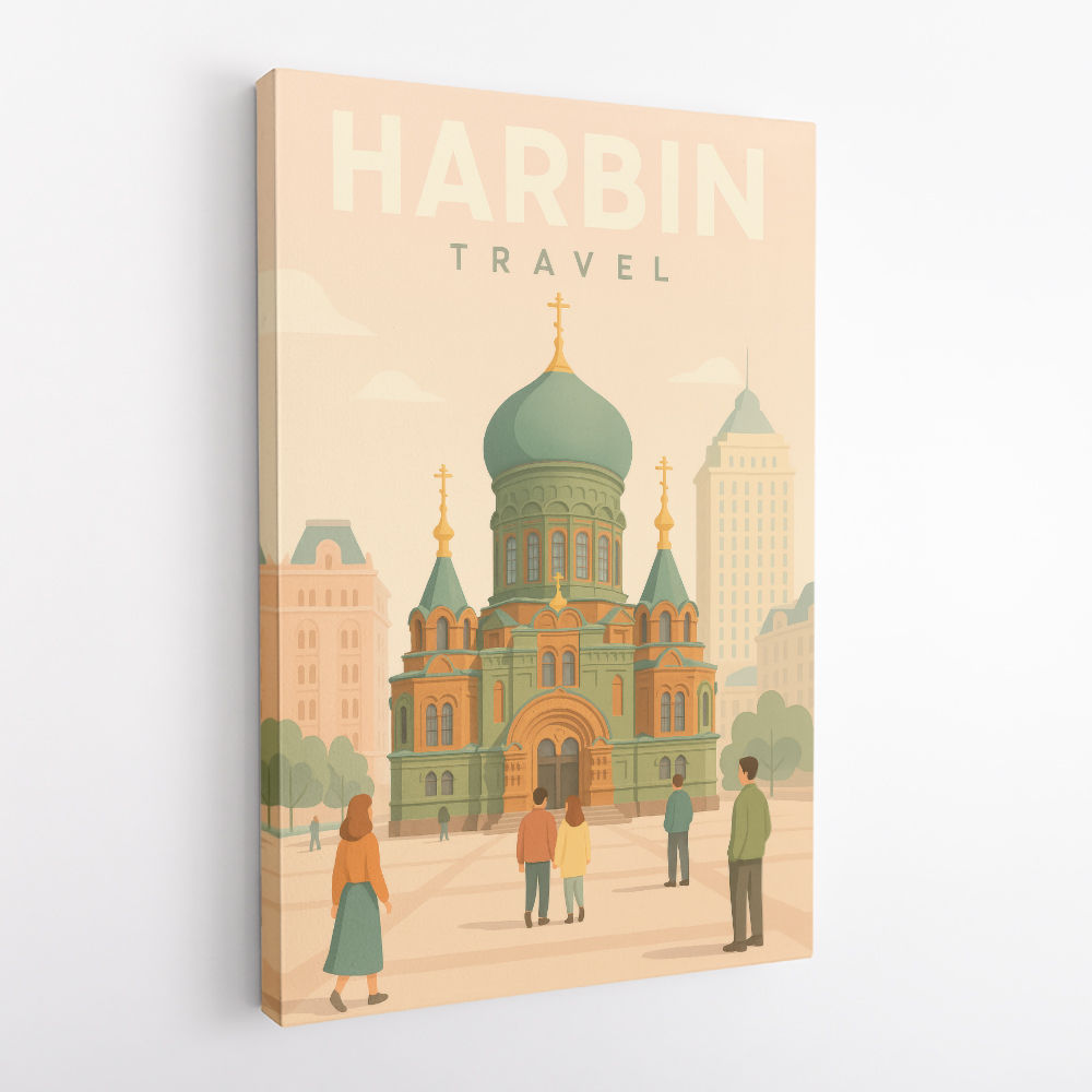 Harbin China Travel Poster Harbin China Travel Poster