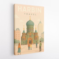 Harbin China Travel Poster