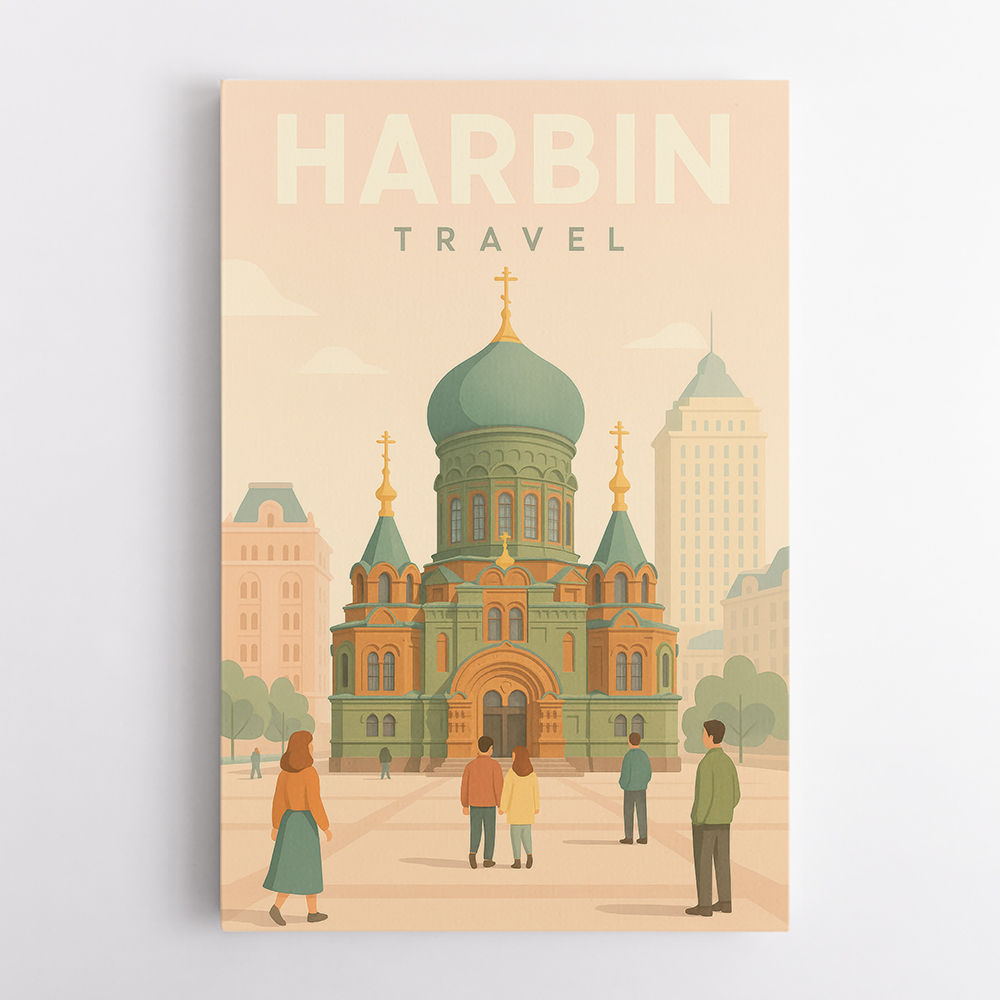 Harbin China Travel Poster Harbin China Travel Poster
