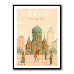 Harbin China Travel Poster