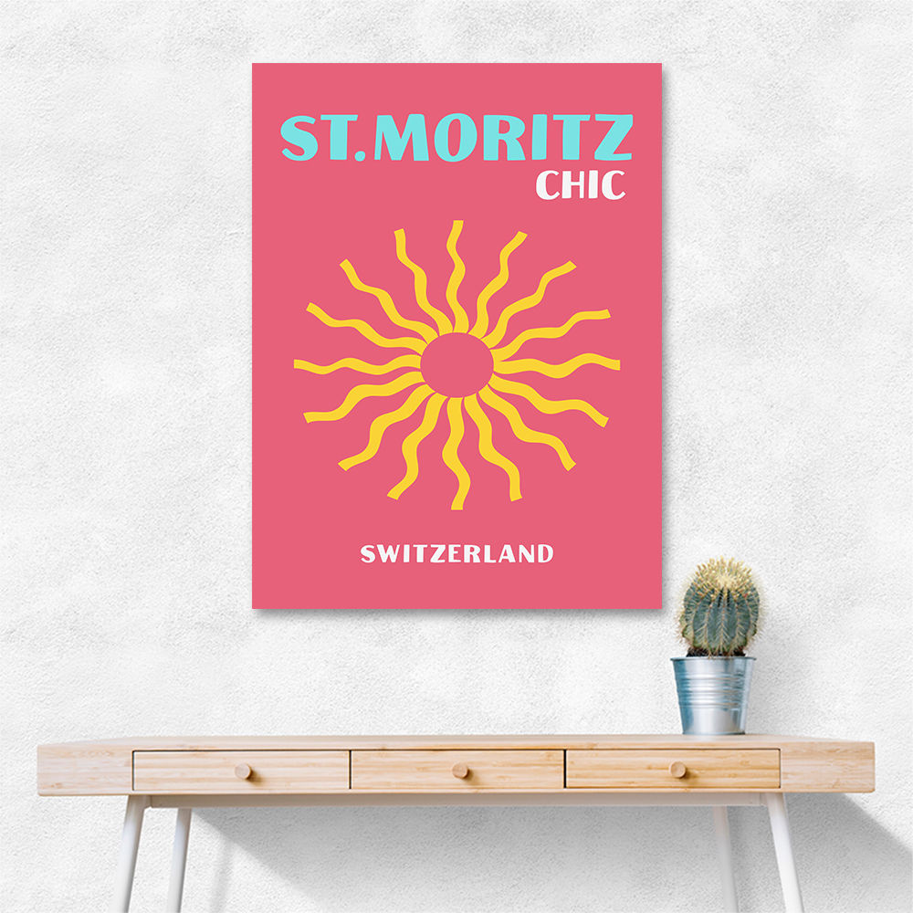 St Moritz Chic Travel Poster St Moritz Chic Travel Poster