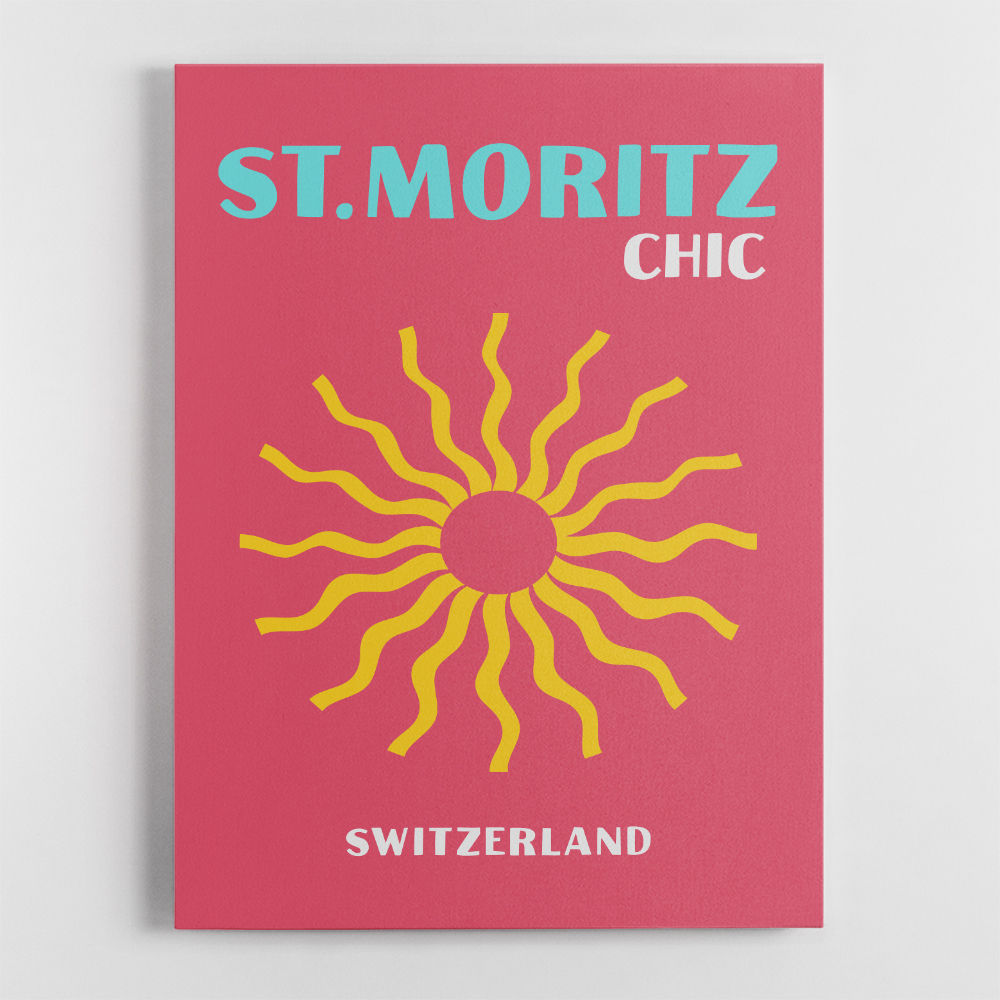 St Moritz Chic Travel Poster St Moritz Chic Travel Poster
