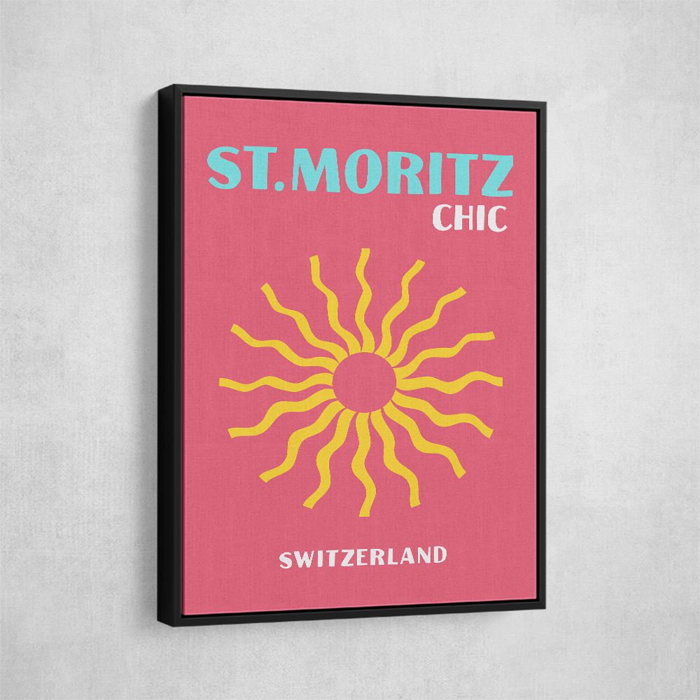 St Moritz Chic Travel Poster St Moritz Chic Travel Poster